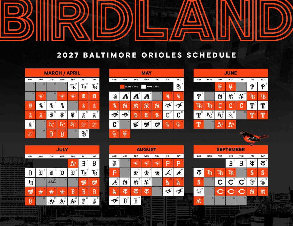 Orioles reveal 2027 schedule